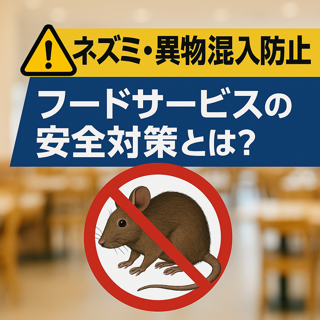 飲食店、フードサービスのネズミ・異物混入対策は何をすべき？