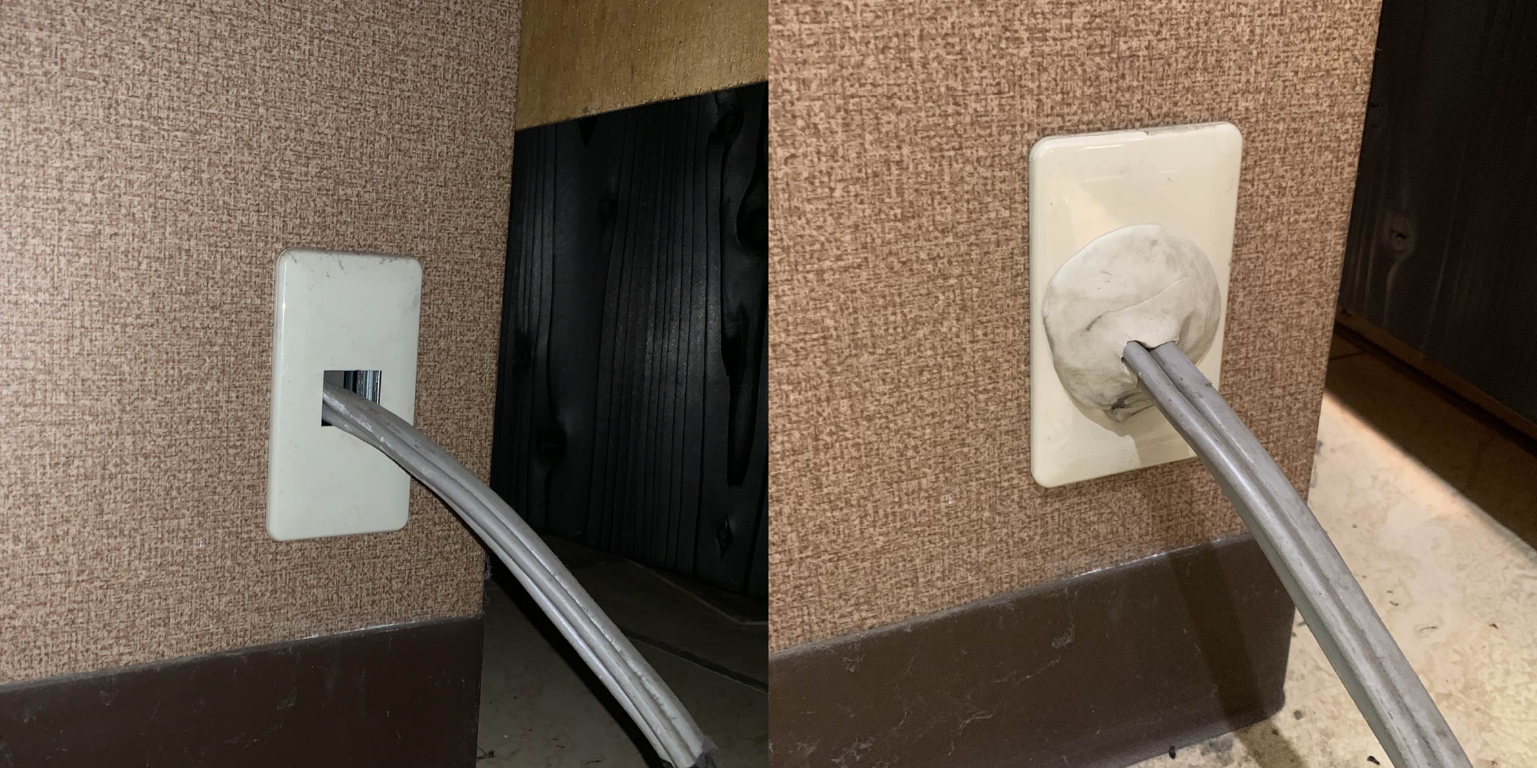 防鼠パテ施工例１