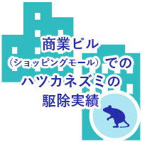 商業ビル（ショッピングモール）でのハツカネズミの駆除実績