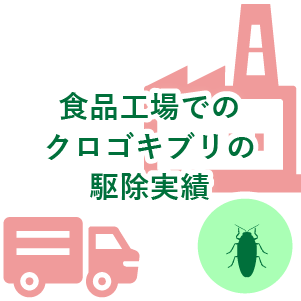 食品工場でのクロゴキブリの駆除実績