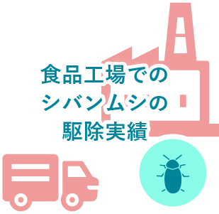 食品工場でのシバンムシの駆除実績