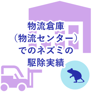 物流倉庫（物流配送センター）でのネズミの駆除実績