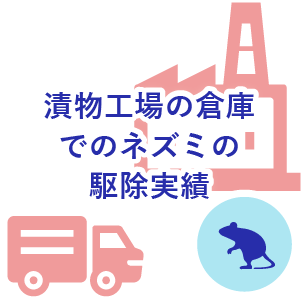漬物工場でのネズミの駆除実績