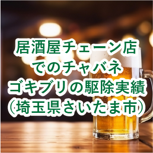 居酒屋チェーン店でのチャバネゴキブリ駆除実績(埼玉県さいたま市)