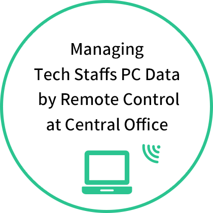Managing Tech Staffs PC Data by Remote Control at Central Office